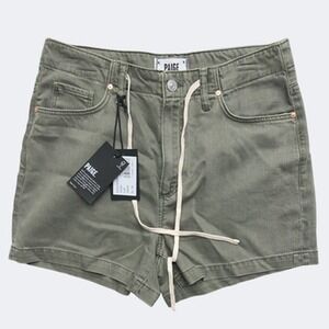 Paige‎ Zoe Shorts Womens 30 Green Vintage Ivy High Rise Casual Summer Button Fly